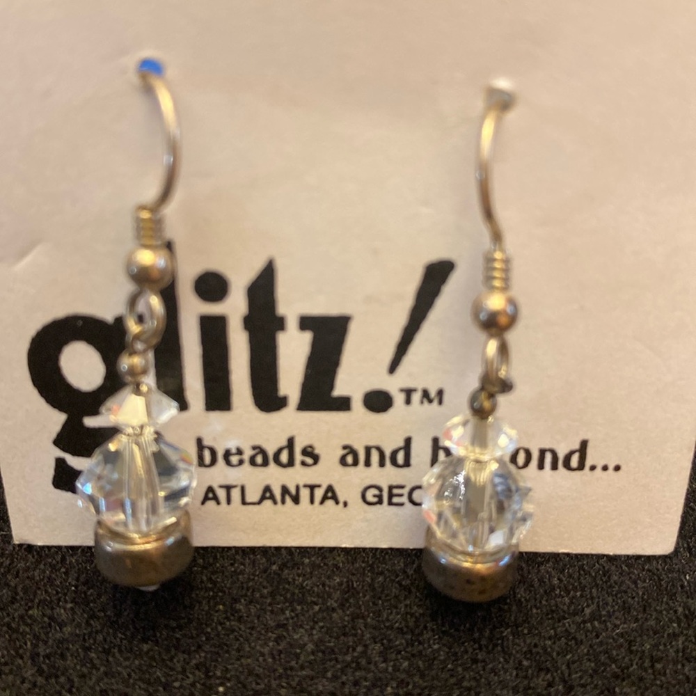 Glitz beads and beyond crystal beaded earrings handcrafted